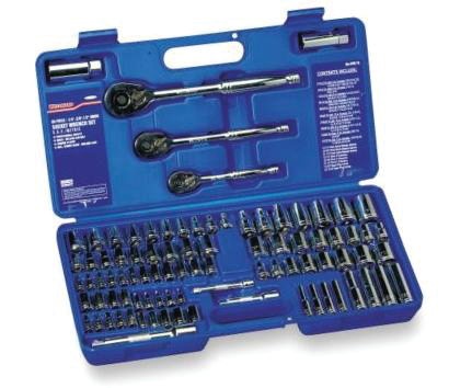 Socket Set, 1/4, 3/8, 1/2 Dr, 89 Pieces, No. 4PM18.