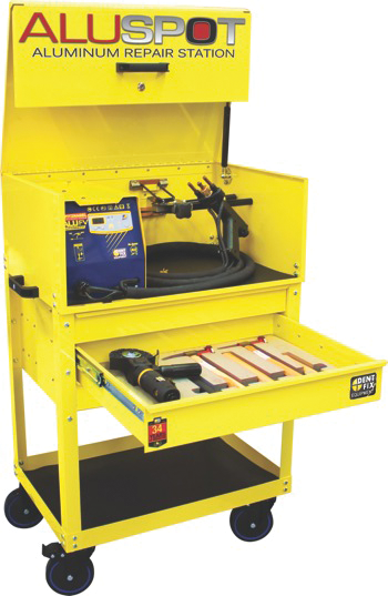 The Dent Fix DF-900DX Aluspot is approved by Ford to repair the vehicle manufacturer's 2015 aluminum-bodied F-150.