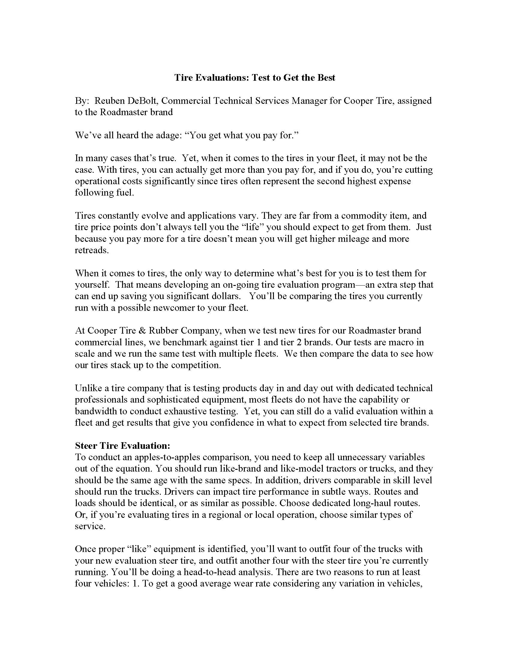 Tire evaluationFINAL Pg1 57228340764ed