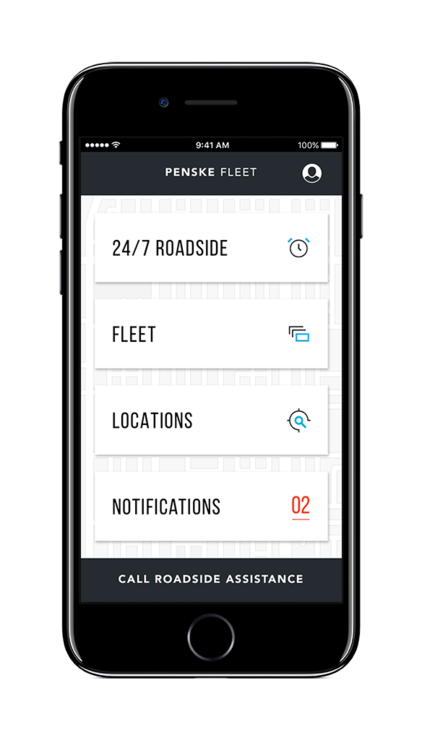 Penske Fleet App Menu Screen 5900f57e8c339