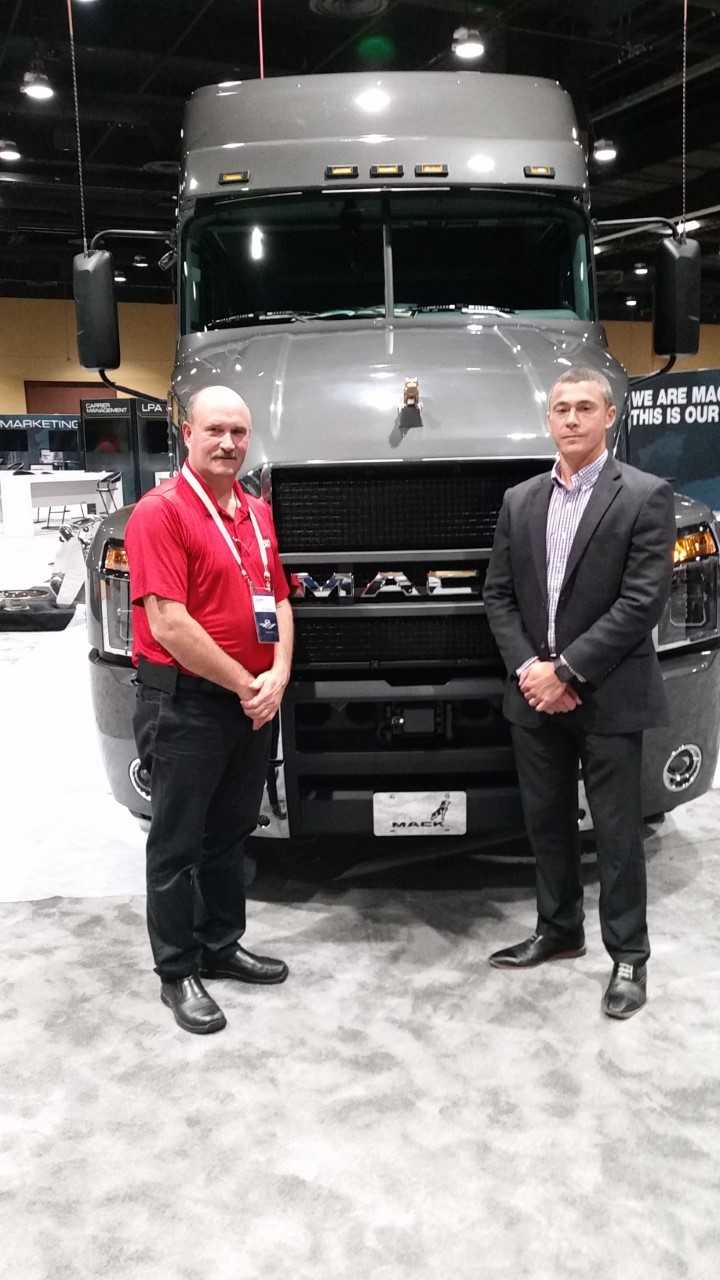 John Hurd, AVP Strategic Partnerships at WyoTech, and Matt Flynn Director, Competence Development at Volvo Trucks, at UPTIME 2017 in Orlando Florida.