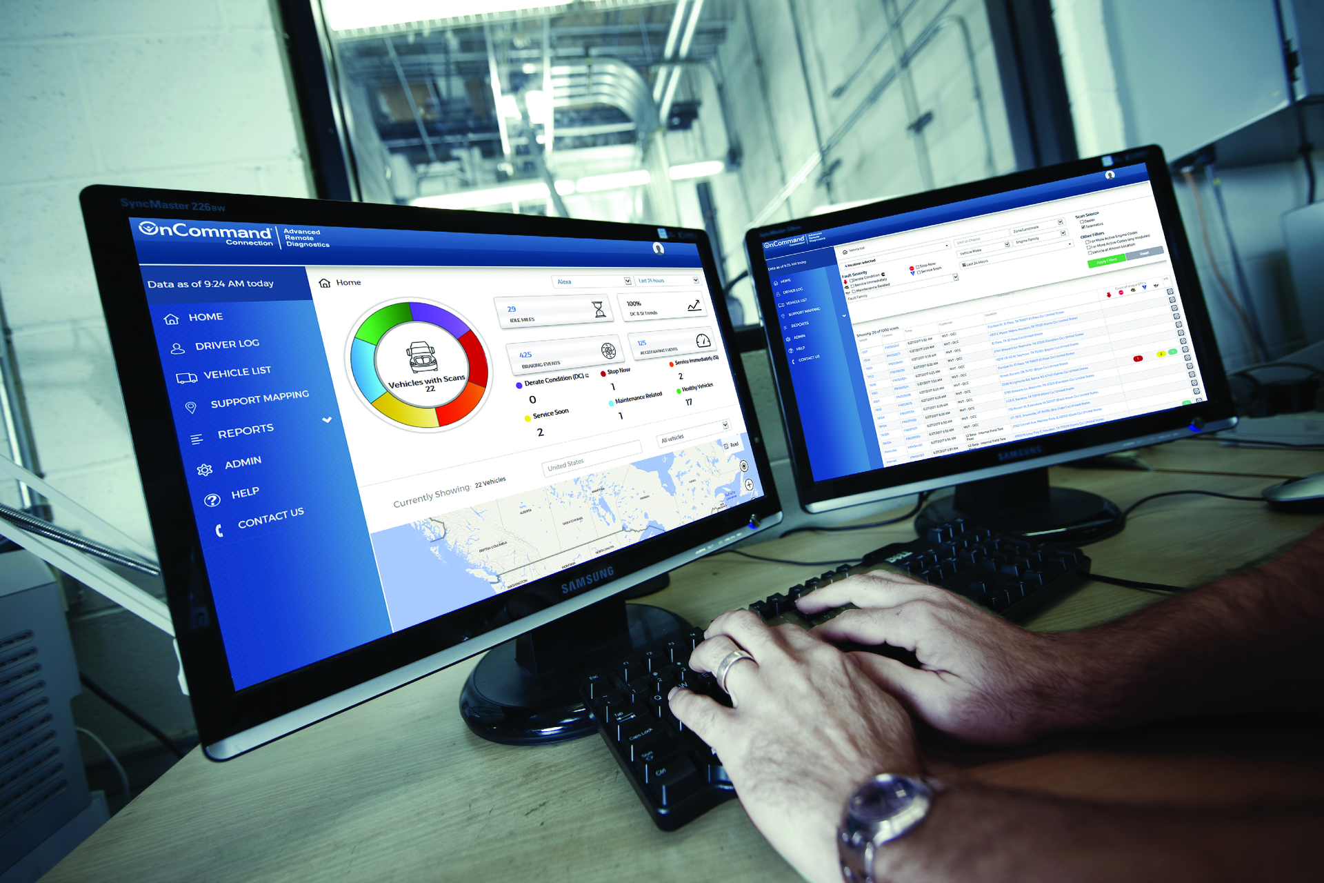 Remote diagnostics data fed from a vehicle&rsquo;s telematics device to Navistar&rsquo;s OnCommand Connection software can be accessed several ways. The most common is through a web browser.