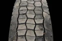 (SECTION 1: Irregular drive tire conditions) 6. Cupping/Scallop/Alternate Lug Wear Appearance: Localized cupped-out areas of fast wear around the tire. Alternate lugs worn to different tread depths around the tire. Probable Cause: Mismatched inflation pressure or tire diameters in a dual assembly. Aggravated by slow rate of wear, poorly maintained suspension components. Corrective Action: Check for mechanical problem. Tire Disposition: Check for worn components, inflation pressures and matching tread depths. (SECTION 1: Irregular drive tire conditions) 6. Cupping/Scallop/Alternate Lug Wear Appearance: Localized cupped-out areas of fast wear around the tire. Alternate lugs worn to different tread depths around the tire. Probable Cause: Mismatched inflation pressure or tire diameters in a dual assembly. Aggravated by slow rate of wear, poorly maintained suspension components. Corrective Action: Check for mechanical problem. Tire Disposition: Check for worn components, inflation pressures and matching tread depths.