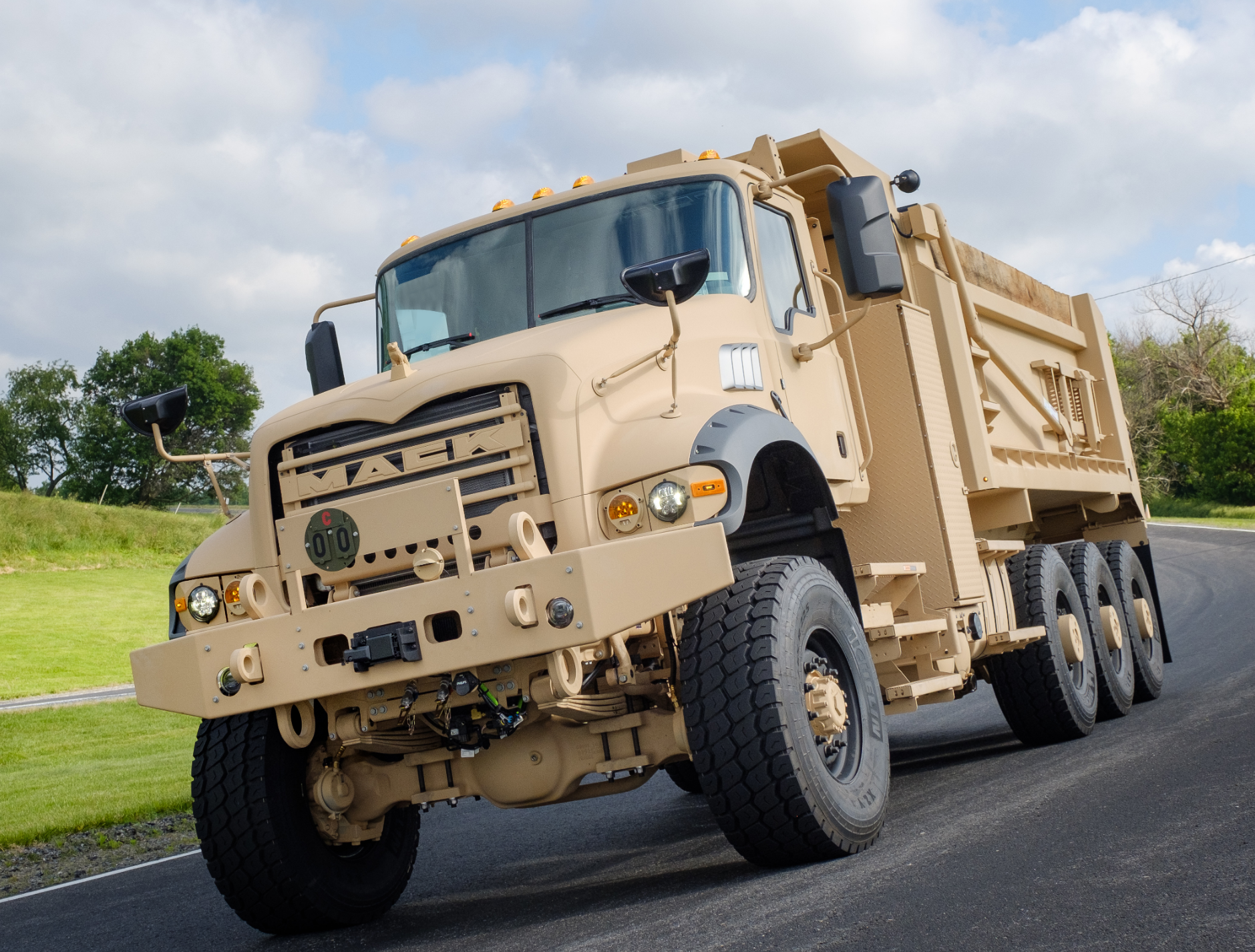 Mack Defense partnered with Truck-Lite Co., LLC to provide lighting systems for the M917A3 heavy dump truck that withstands the harsh environments of defense operations.