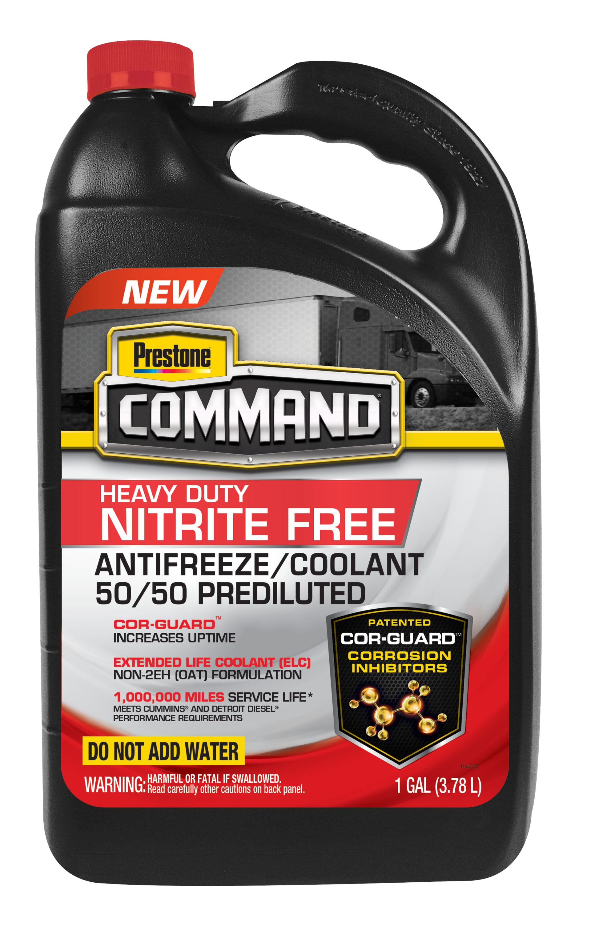 Prestone&rsquo;s NF OAT antifreeze/coolant features an inhibitor package to protect against corrosion of aluminum parts.