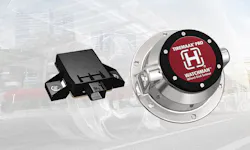 Pictured here is the recently introduced Watchman wheel-end sensing technology. In addition to understanding system integration, Hendrickson has invested significant time and effort in tackling concerns related to the durability and life of the physical sensor itself including sensor battery life, exposure to the elements and other road inputs, and transmissions capability. Pictured here is the recently introduced Watchman wheel-end sensing technology. In addition to understanding system integration, Hendrickson has invested significant time and effort in tackling concerns related to the durability and life of the physical sensor itself including sensor battery life, exposure to the elements and other road inputs, and transmissions capability.