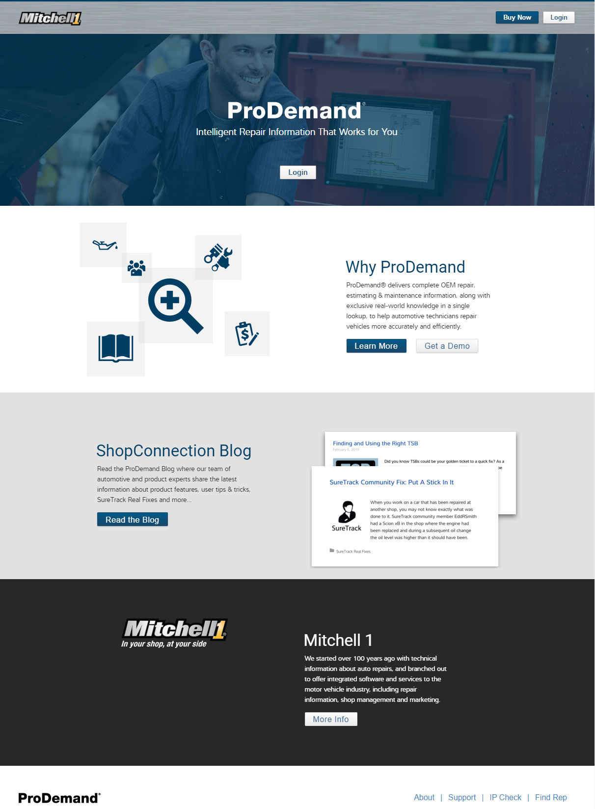 Mitchell 1's ProDemand software provides OEM repair, estimating and maintenance information, and real-world industry insights in a single lookup to help automotive technicians repair vehicles more efficiently.
