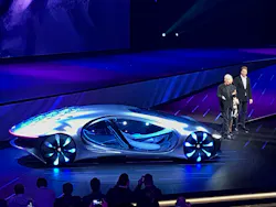 James Cameron, director of Avatar, and Ola Kallenius, chairman of the board of management of Daimler AG and head of Mercedes-Benz, showcase Vision AVTR. James Cameron, director of Avatar, and Ola Kallenius, chairman of the board of management of Daimler AG and head of Mercedes-Benz, showcase Vision AVTR.
