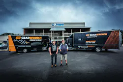 Mike Yarter and Chris Stone both come from backgrounds outside of automotive repair. Mike Yarter and Chris Stone both come from backgrounds outside of automotive repair.