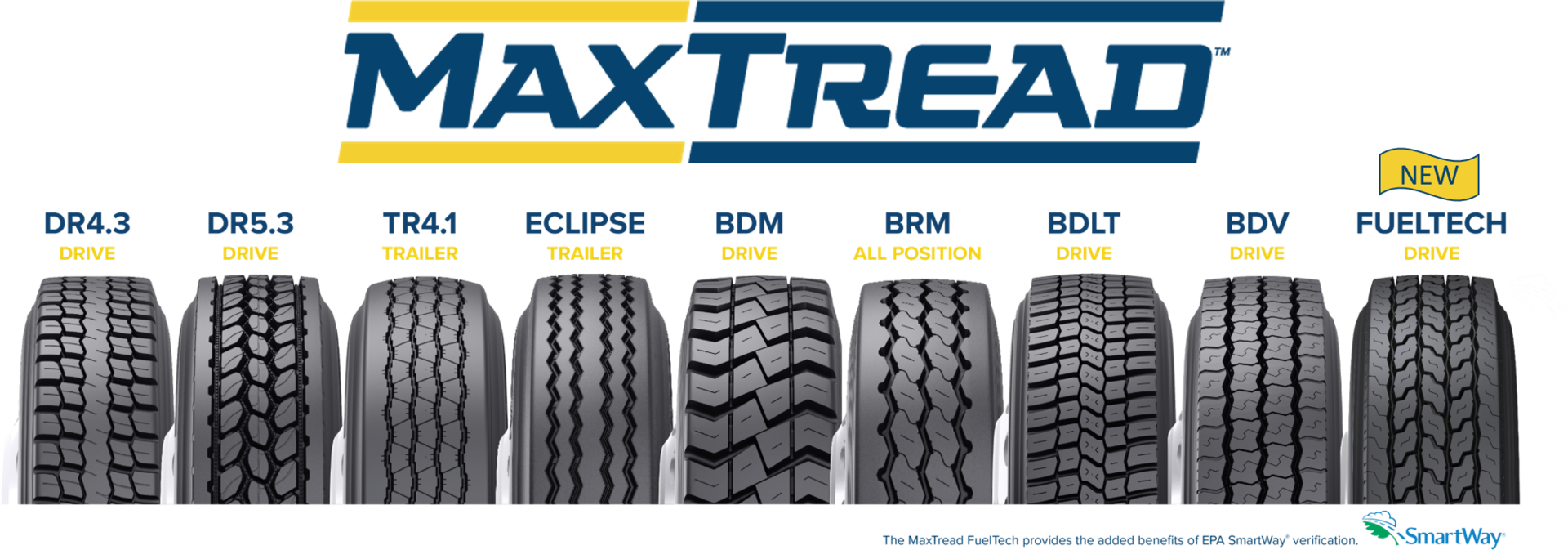 Max Tread Full Lineup W Logo