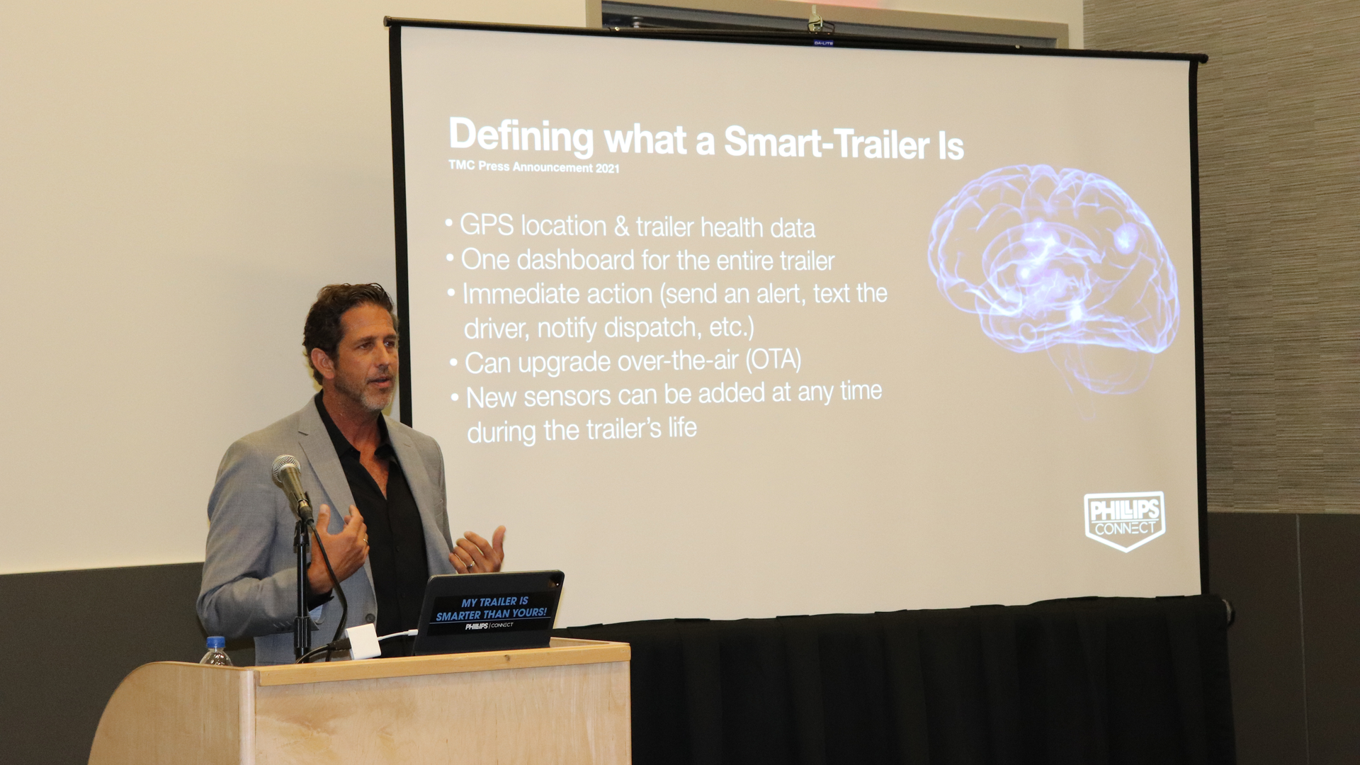 Rob Phillips, founder and CEO of Phillips Connect, discusses smart trailer technology at TMC.