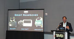 Phillips Connect CEO Rob Phillips reveals the company's new smart noseboxes at TMC 2022. Phillips Connect CEO Rob Phillips reveals the company's new smart noseboxes at TMC 2022.