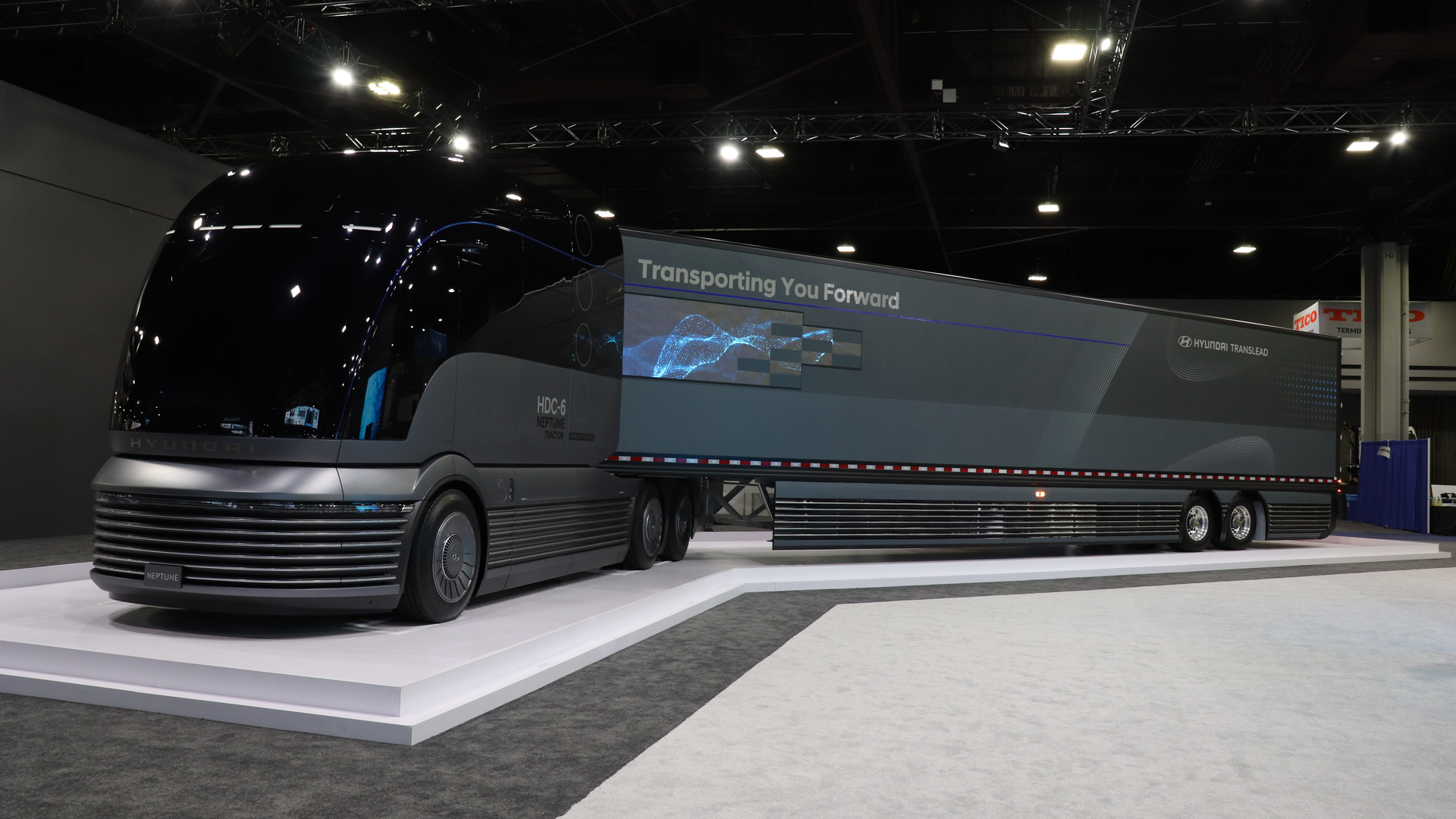 Hyundai's HDC-6 Neptune Concept hydrogen fuel cell truck.