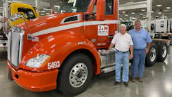 J&M's VP of maintenance Billy Lollar (left) and Jeff Arledge, director of maintenance (right), help the dry-bulk hauler's assets stay on the road and run efficiently. J&M's VP of maintenance Billy Lollar (left) and Jeff Arledge, director of maintenance (right), help the dry-bulk hauler's assets stay on the road and run efficiently.