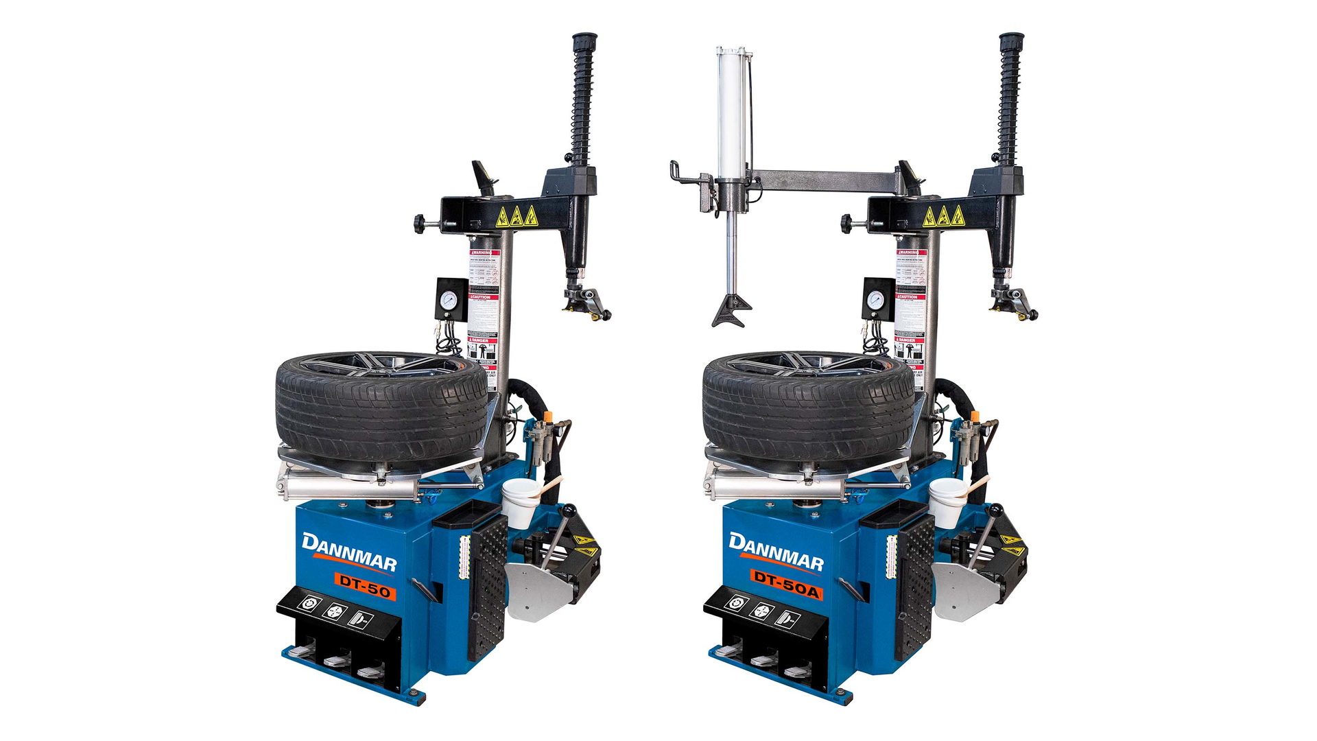 The Updated Swing-Arm Tire Changers, Nos. DT-50 and DT-50A from Dannmar Equipment has improved wear and tear enhancements.