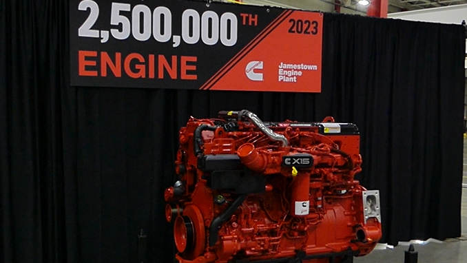 Kenworth will install the 2.5 millionth engine made at Cummins' Jamestown Engine Plant in a limited-edition Legacy W900 truck.