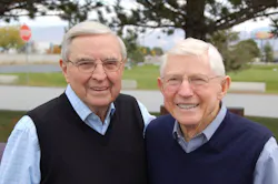 Gene England (left) and his late brother Bill (right) joined their father Chester's trucking company upon returning home from serving in World War II. Gene England (left) and his late brother Bill (right) joined their father Chester's trucking company upon returning home from serving in World War II.