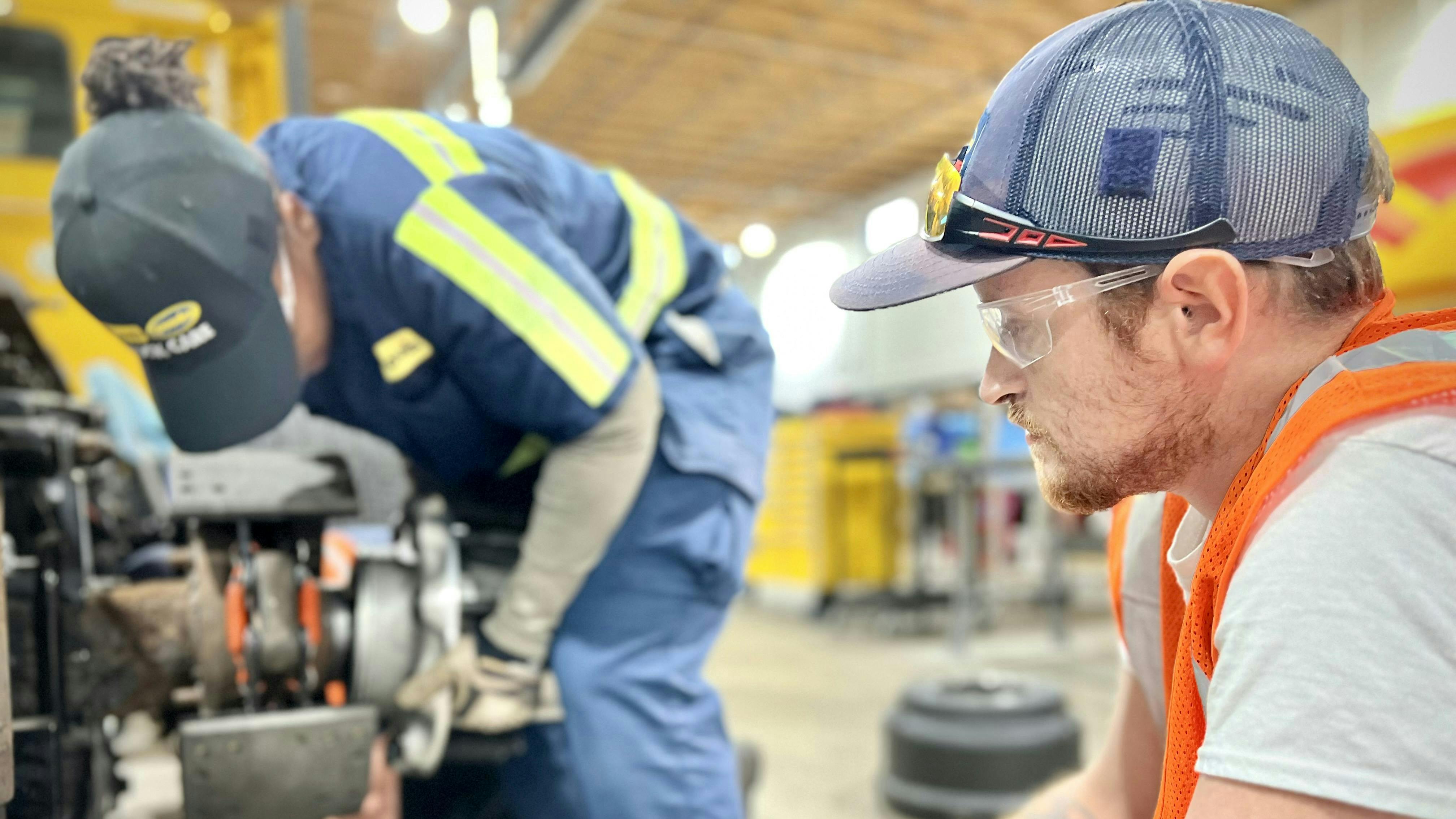 New techs at Love&rsquo;s are required to work side-by-side with a more experienced tech for three months.