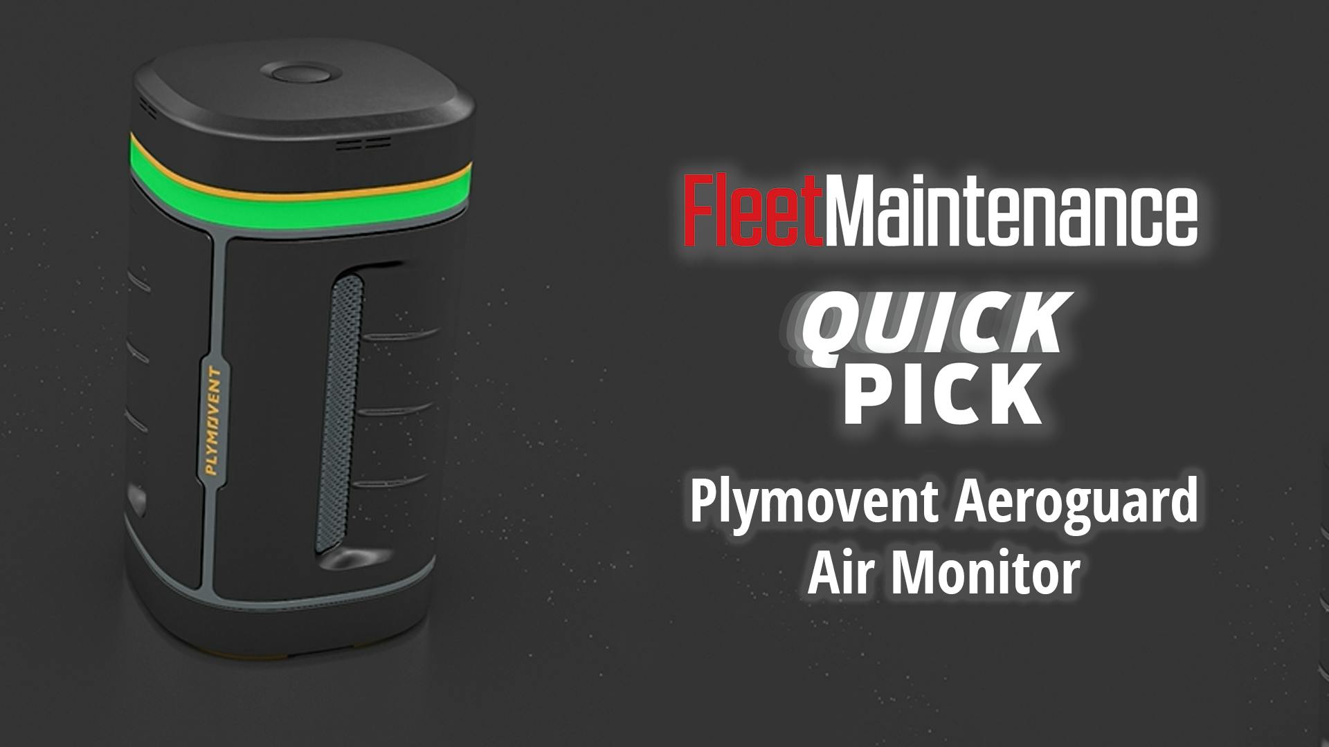 plymovent aeroguard air monitor fleet maintenance quick pick