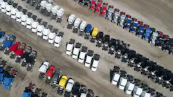 An aerial view of Taylor and Martin's myriad trucks available on the auction block. An aerial view of Taylor and Martin's myriad trucks available on the auction block.