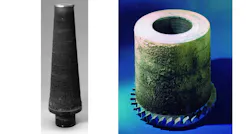 These Donaldson filters look ready for replacement but haven’t reached their final servicing point. The layers of contaminant have created a “dust cake,” which attracts additional dust and helps keep the filter efficient until the restriction indicator says it’s time to be replaced. These Donaldson filters look ready for replacement but haven’t reached their final servicing point. The layers of contaminant have created a “dust cake,” which attracts additional dust and helps keep the filter efficient until the restriction indicator says it’s time to be replaced.