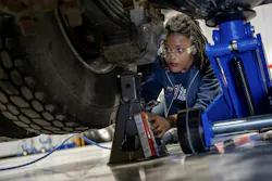 New technicians won't be tearing down diesel engines, but they can assist senior techs on less complex but important jobs such as making sure jack stands are placed correctly. New technicians won't be tearing down diesel engines, but they can assist senior techs on less complex but important jobs such as making sure jack stands are placed correctly.
