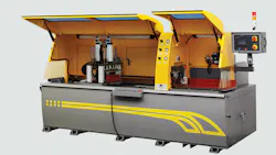 The PMI455 includes a specially designed saw worktable that moves 2 mm forward as well as backward after the cut is complete and the saw blade is retracting The PMI455 includes a specially designed saw worktable that moves 2 mm forward as well as backward after the cut is complete and the saw blade is retracting