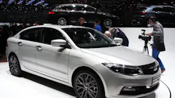 The Qoros 3 sedan was unveiled in March and will be available this fall with a fourcylinder gas engine and manual or dualclutch transmission The new automaker also showed a pair of concept cars including the Qoros 3 Cross Hybrid in background a hatchback version of the sedan that will incorporate an advanced hybrid drivetrain The Qoros 3 sedan was unveiled in March and will be available this fall with a fourcylinder gas engine and manual or dualclutch transmission The new automaker also showed a pair of concept cars including the Qoros 3 Cross Hybrid in background a hatchback version of the sedan that will incorporate an advanced hybrid drivetrain