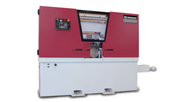 The HBE makes metal cutting more cost efficient by inclining the HBE band wheels forward allowing the feed gripper to be positioned closer to the bowframe of the saw The remnant is therefore smaller and there is less waste after cutting