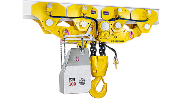 The 100metric ton fourtrolley EH Series hoist offers up to 50 more speed with 50 less energy usage and weighs up to 10 less
