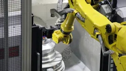 Accuridersquos Erie PA plant is the site of a fully automated finishing sequence for forged aluminum wheels including eight robots processing parts through turning prestressing milling coining and surface finishing Accuridersquos Erie PA plant is the site of a fully automated finishing sequence for forged aluminum wheels including eight robots processing parts through turning prestressing milling coining and surface finishing