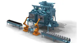 An estimated 360 steel crankshafts per hour per machine are now processed reliably and continuously at Bharat Forge CDP in Germany An estimated 360 steel crankshafts per hour per machine are now processed reliably and continuously at Bharat Forge CDP in Germany