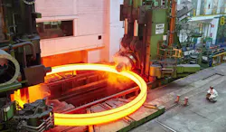 An SMS group RAW 1,000/1,000 ring-rolling machine installed at Euskal Forging in Spain. An SMS group RAW 1,000/1,000 ring-rolling machine installed at Euskal Forging in Spain.