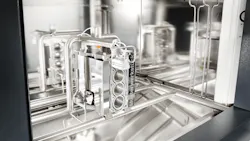 EcoCLab allows for performing testing of critical areas on individual parts fully automatically eg crankcases directly in the manufacturing line EcoCLab allows for performing testing of critical areas on individual parts fully automatically eg crankcases directly in the manufacturing line