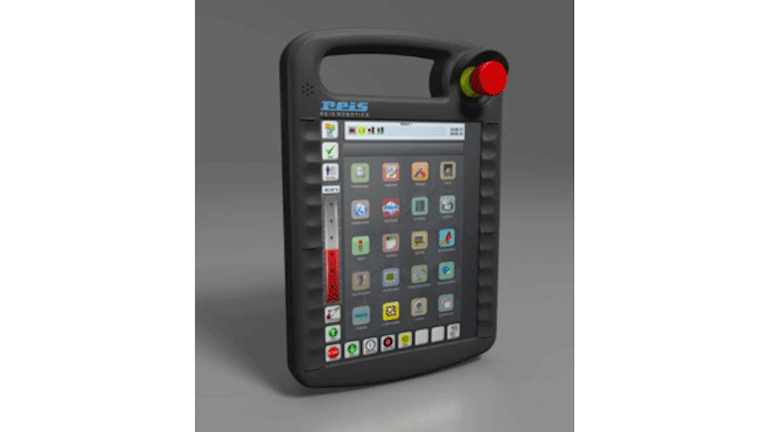 Portable Teach Pendant For Robotics Foundry Management Technology