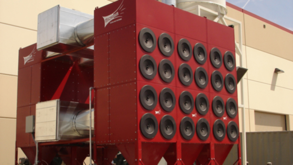 The RotoPulse system for largecapacity dust collectors continually cleans cartridge filters with a revolving compressedairdriven tube As air enters the tube the force of the pulse causes the tube to rotate While spinning air exits the predrilled holes in the tube The air hits the entire inside of the cartridge pulsing particulate material away from the filter