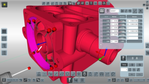 Rich screen graphics of the TouchDMIStrade software display every action before execution guiding the measuring process and eliminating potential user errors