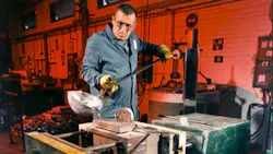 Gravity casting at MRT Castings an aluminum and zinc diecaster in Hampshire England Gravity casting at MRT Castings an aluminum and zinc diecaster in Hampshire England