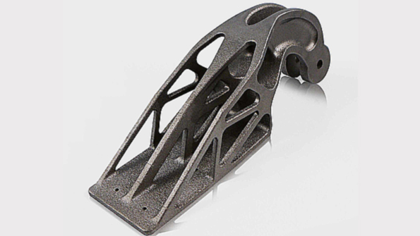 A nacelle hinge bracket for an Airbus A320 produced in a titanium alloy using an EOS GmbH laser sintering system