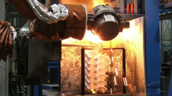 Automated pouring at Signicast Corp Hartford WI