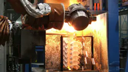 Automated pouring at Signicast Corp Hartford WI Automated pouring at Signicast Corp Hartford WI