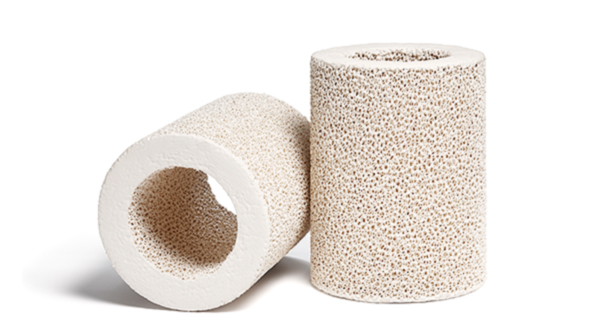 ASK Chemicalrsquos UDICELLtrade cylindrical ceramic filter has an inlet outlet diameter of 3 in the filter wall is exceptionally strong