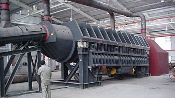 General Kinematicsrsquo Vibra Drum rotary shakeout machine