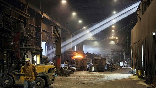 Casting production at Keokuk Steel Castings October 2010