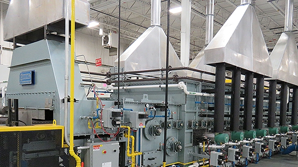 The Metex installation includes computerized loading system oil quenching and pre and postwash systems