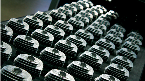 Husqvarna chainsaw aluminum cylinder blocks ready for finish machining