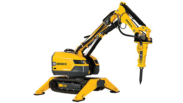 The Brokk 280 can be used with a variety of attachments including breakers crushers scabblers buckets grapples drills shotcrete nozzles beam manipulators and rock splitters