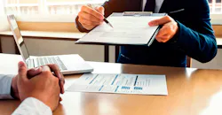 Job interview... 'Sign here.' Job interview... 'Sign here.'