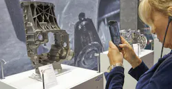 A visitor at EuroGuss 2020, NürnbergMesse, Nuremburg, Germany. A visitor at EuroGuss 2020, NürnbergMesse, Nuremburg, Germany.