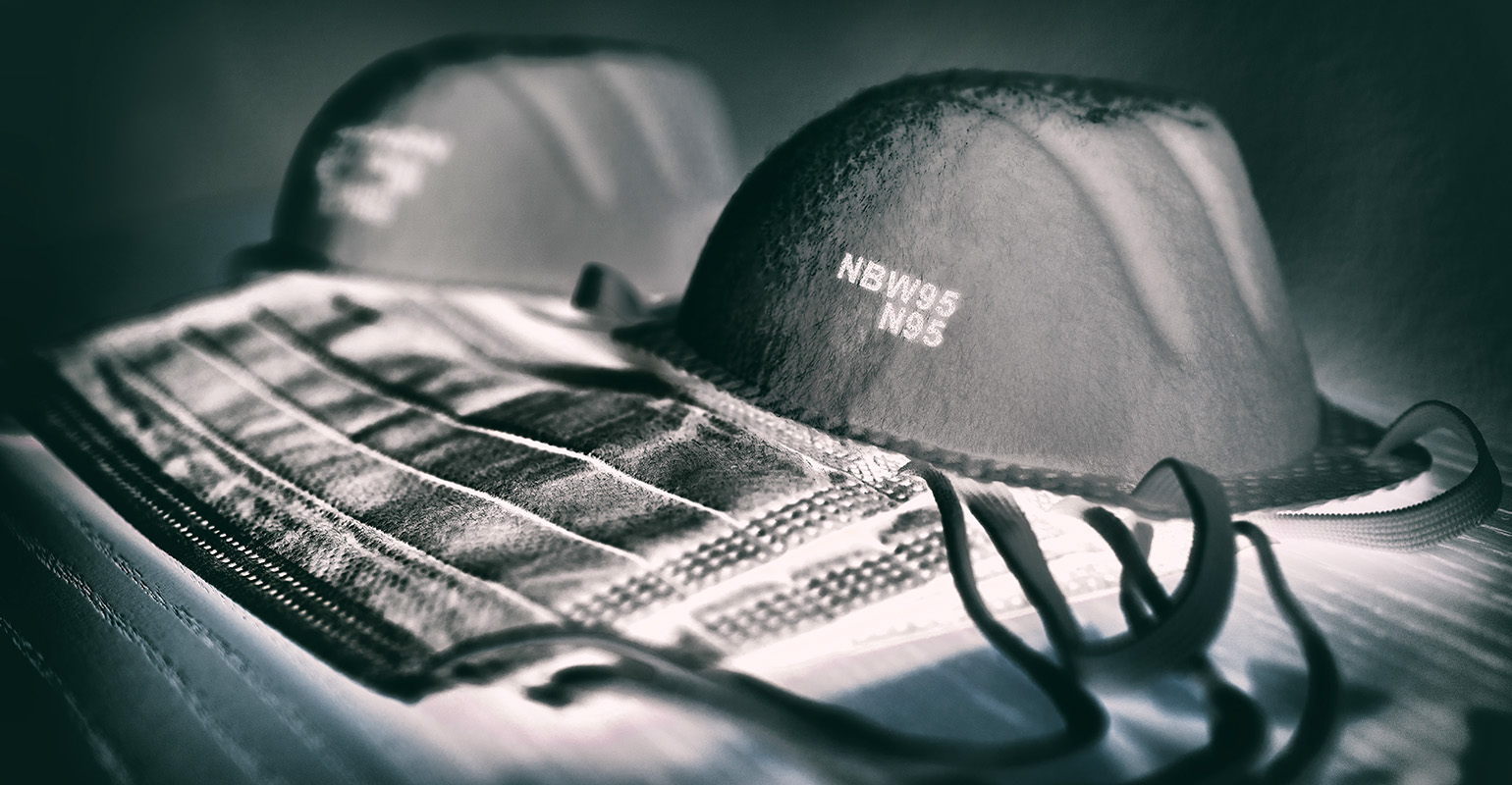 Backlit masks for PPE.